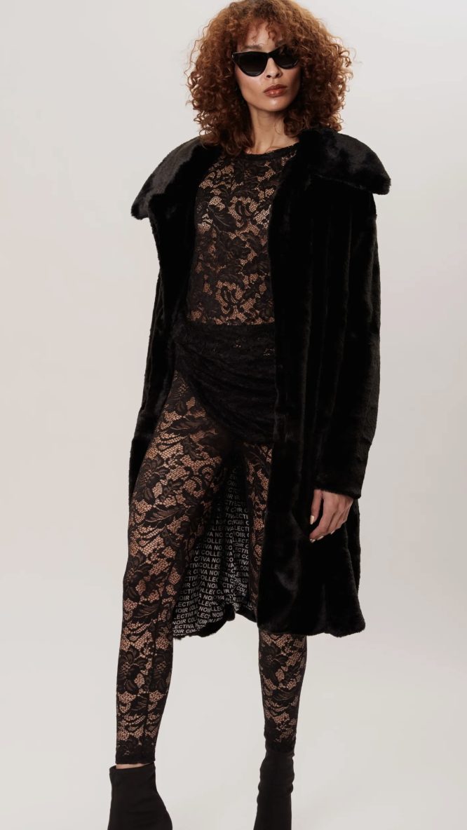 Malin Faux Fur Black