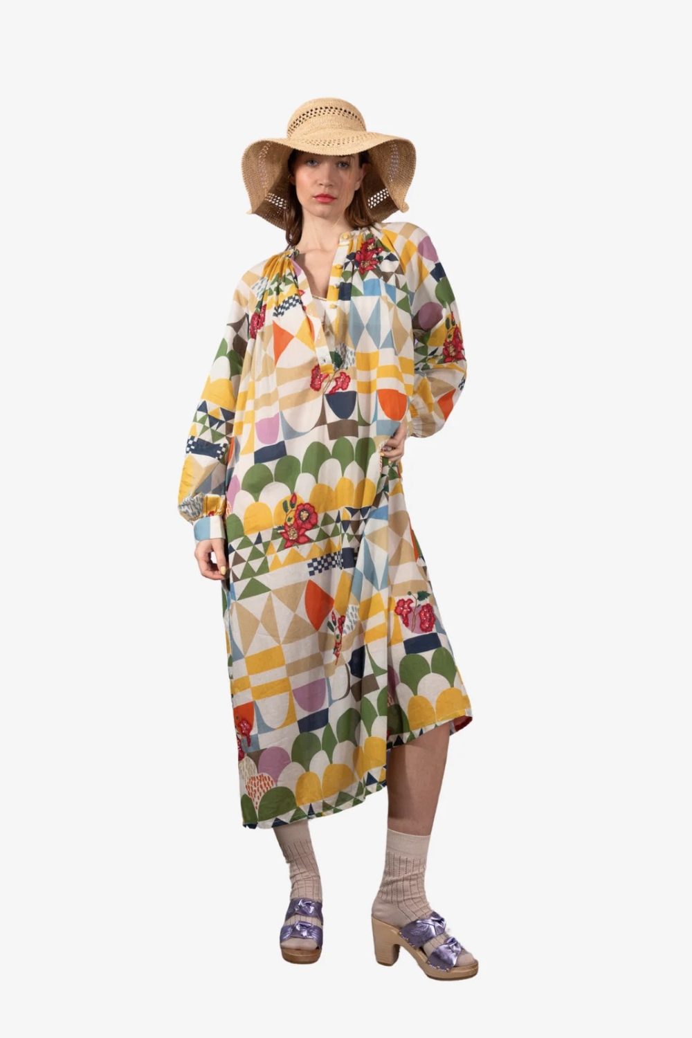 εικόνα-12 LAKSHMI SEVENTIES PATTERN DRESS