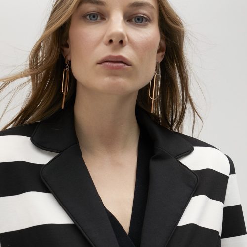 Black & White Striped blazer