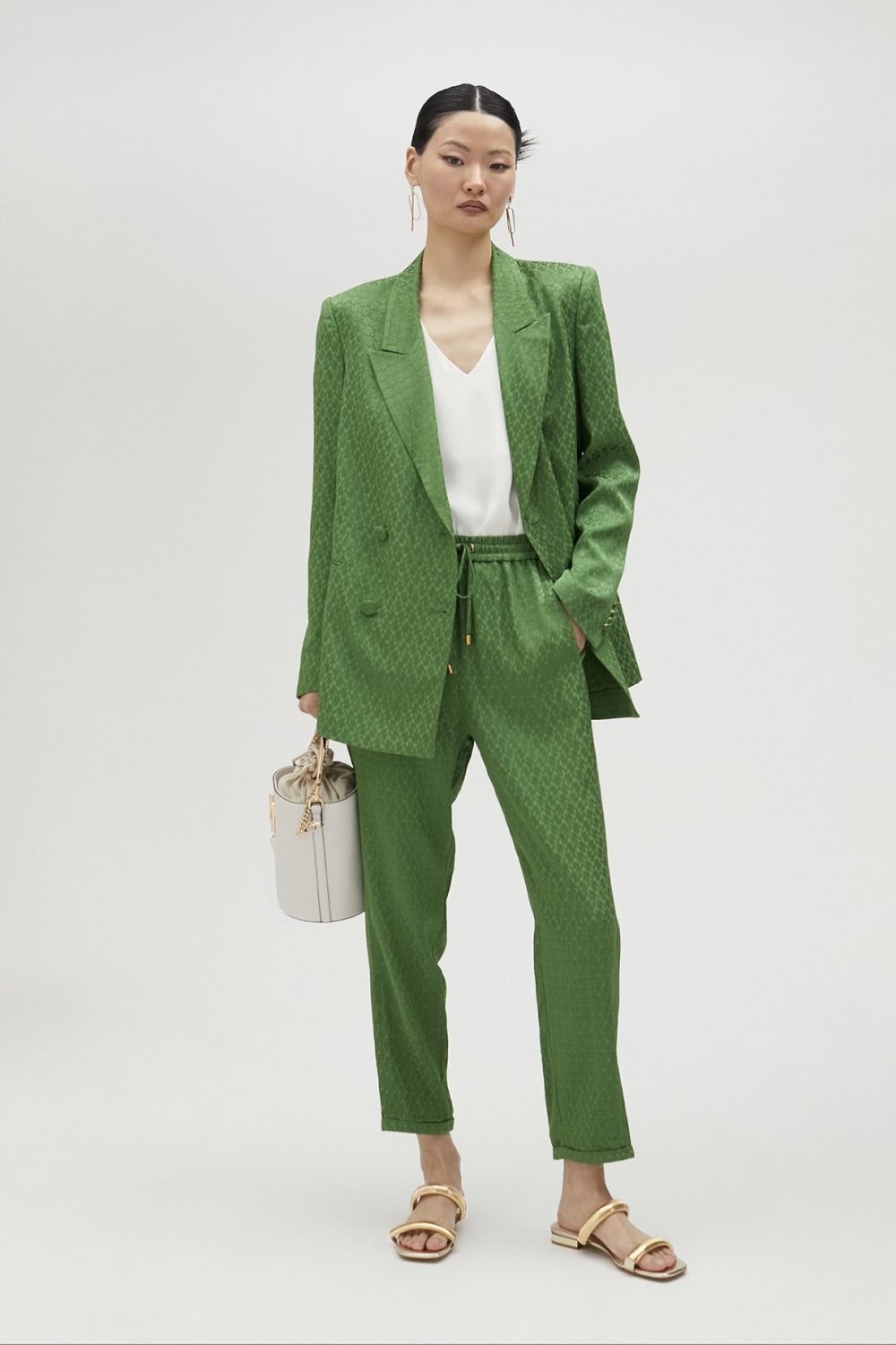 Flowing Jacquard Blazer