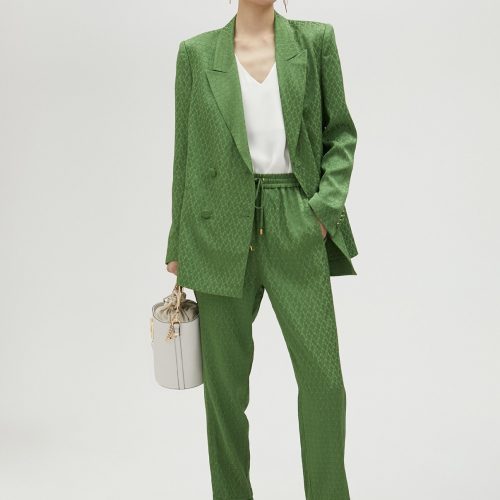 Flowing Jacquard Blazer