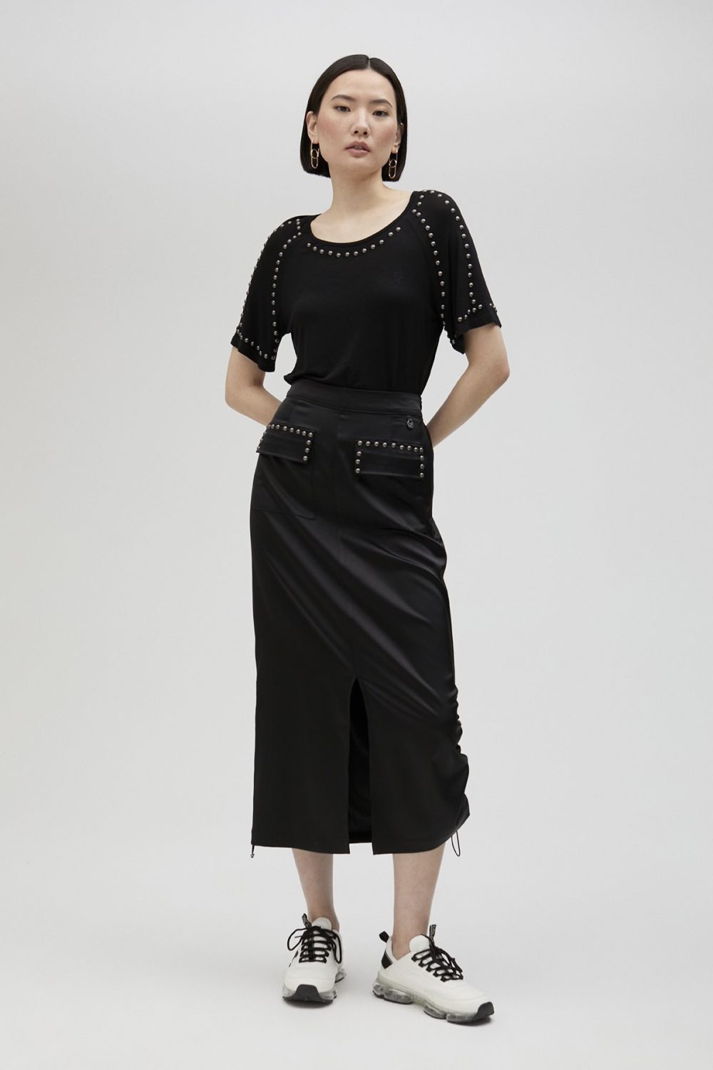 Short-Sleeved Studded T-Shirt