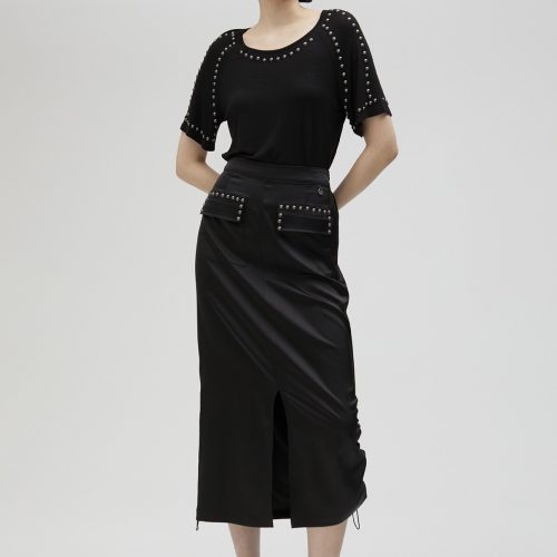 Short-Sleeved Studded T-Shirt