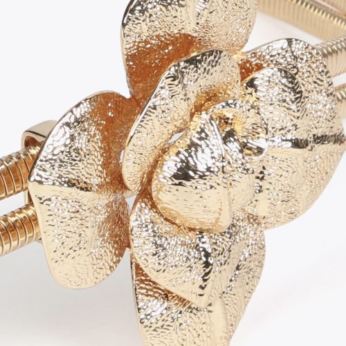 Stretch Metal Belt with Flower