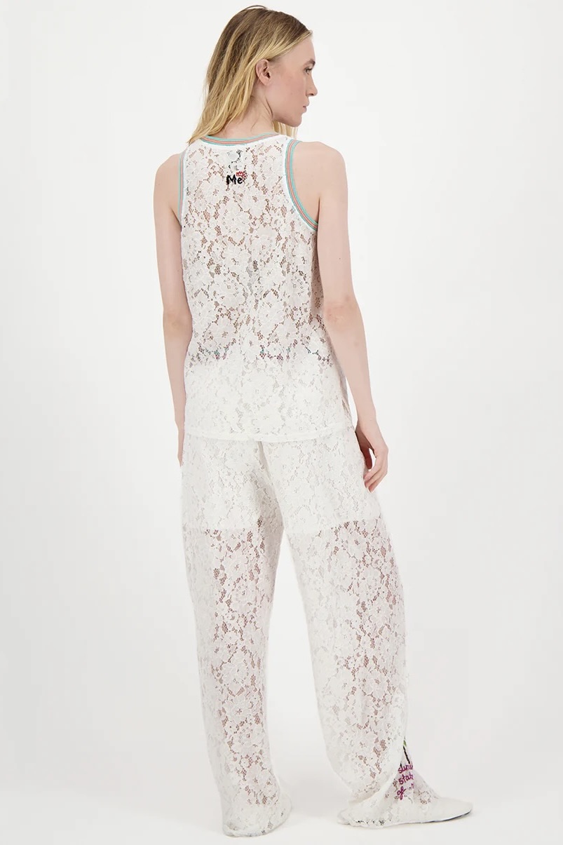 Lace Moa Straight Leg Pants