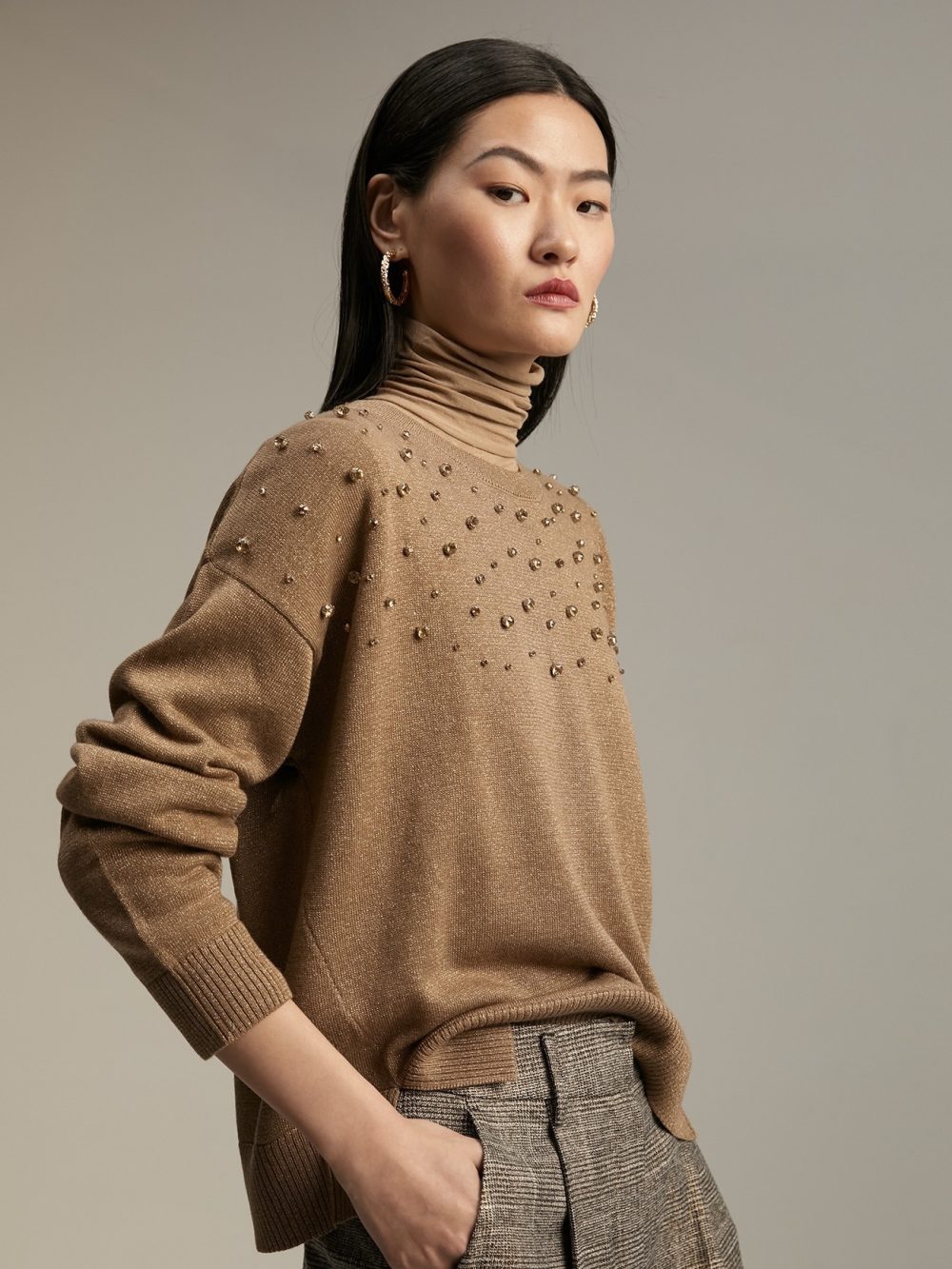 Sweater With Rhinestone Details