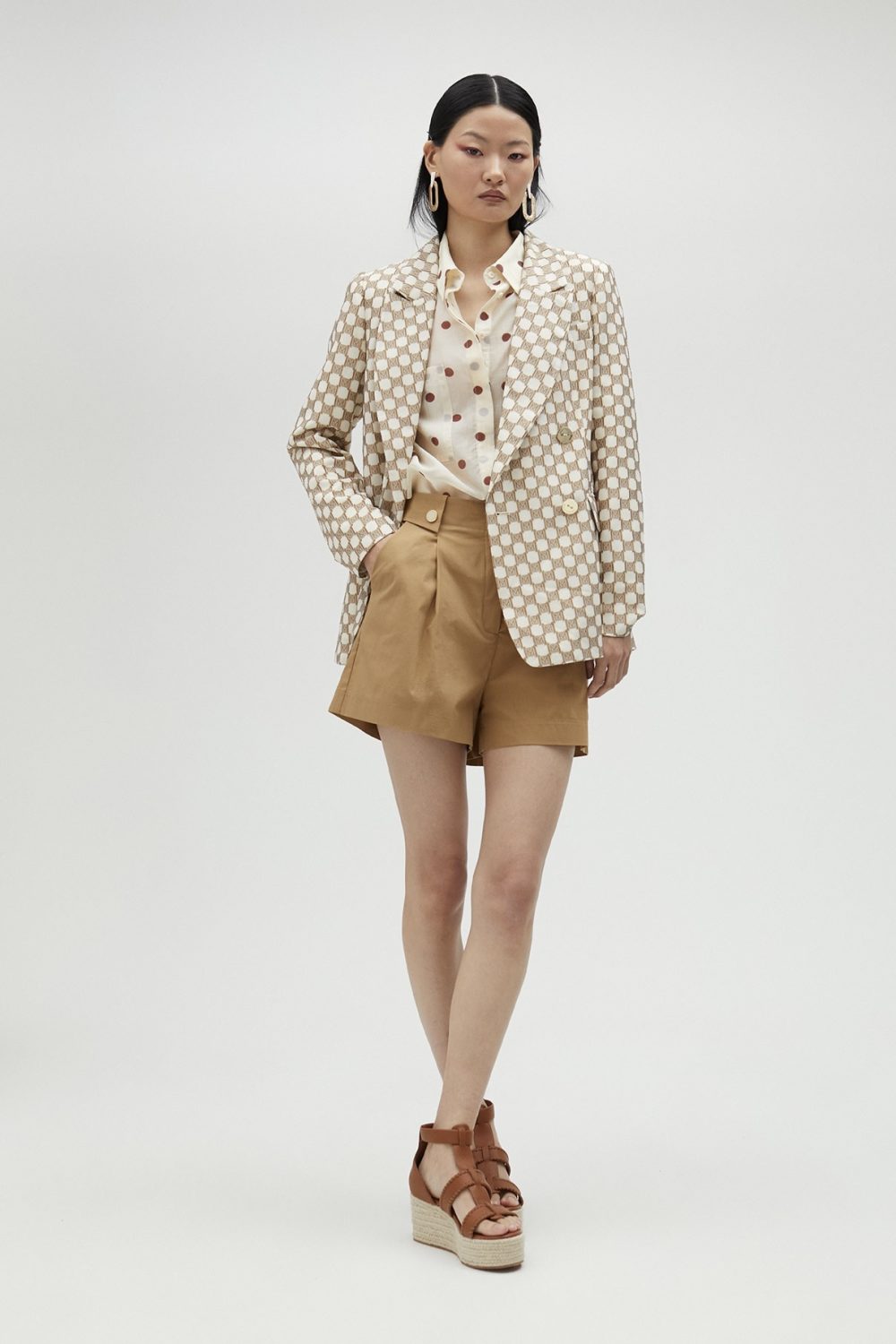 Camel Bermuda Shorts