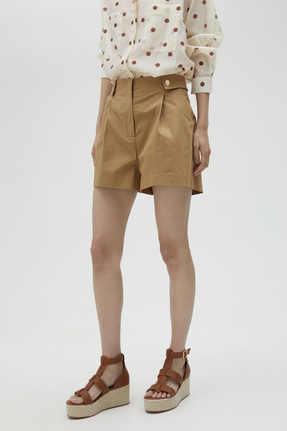 Camel Bermuda Shorts