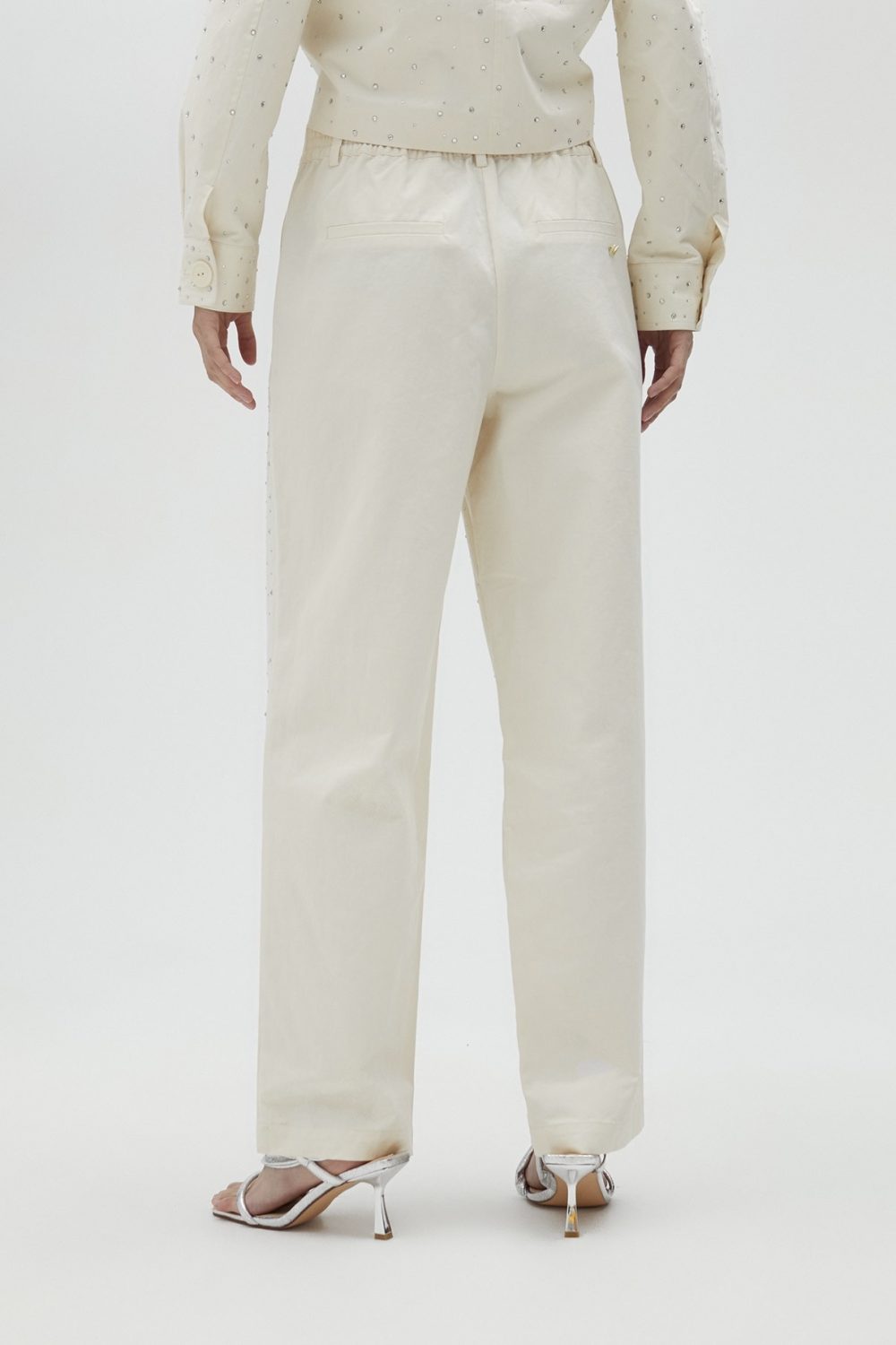 Rhinestone Detail Trousers