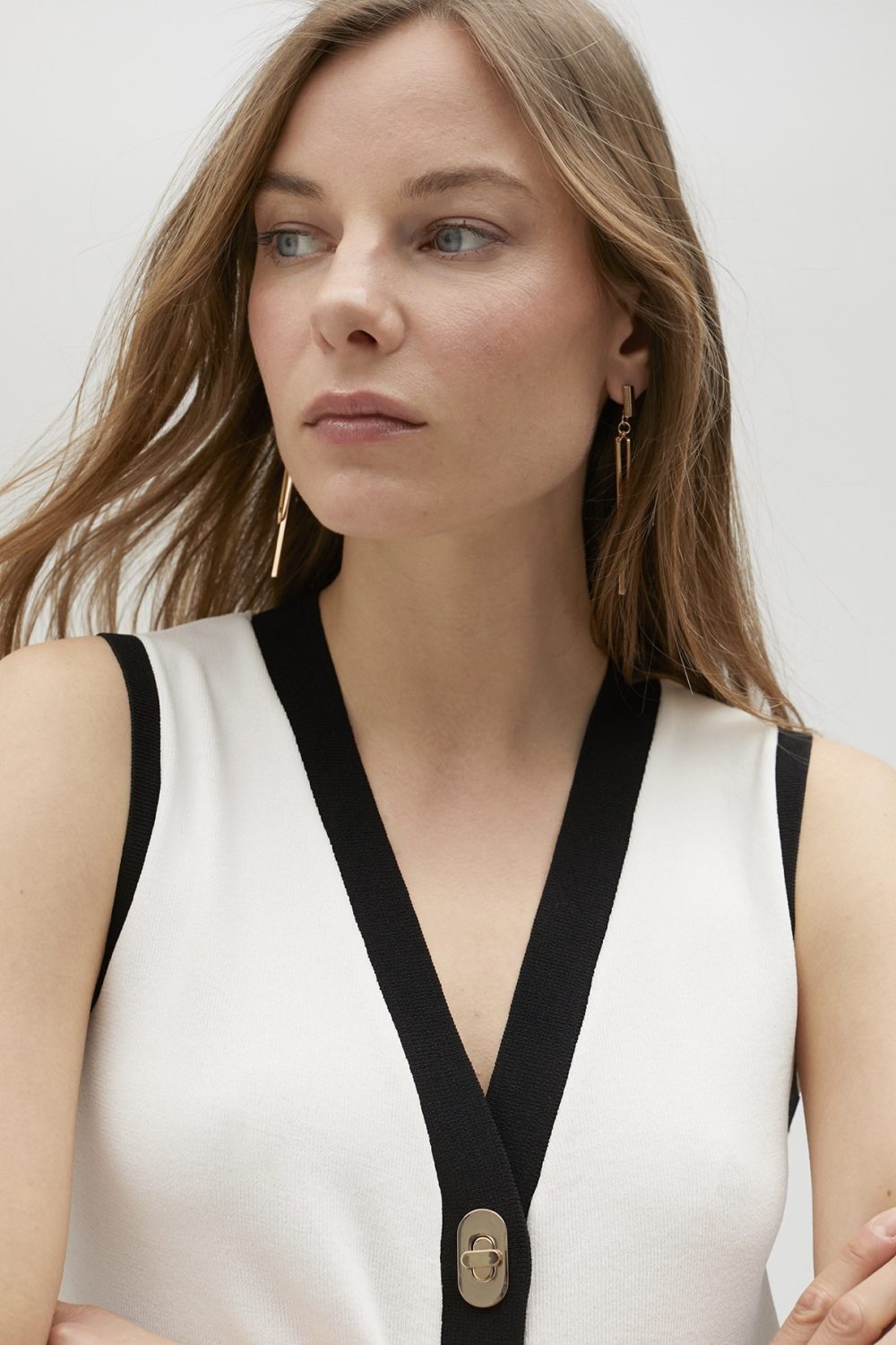 Black & White Knit Vest