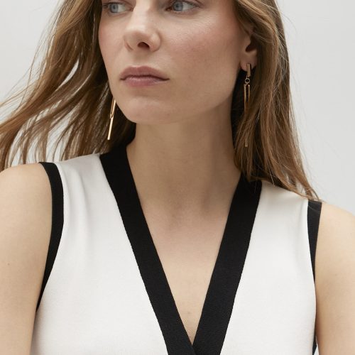 Black & White Knit Vest