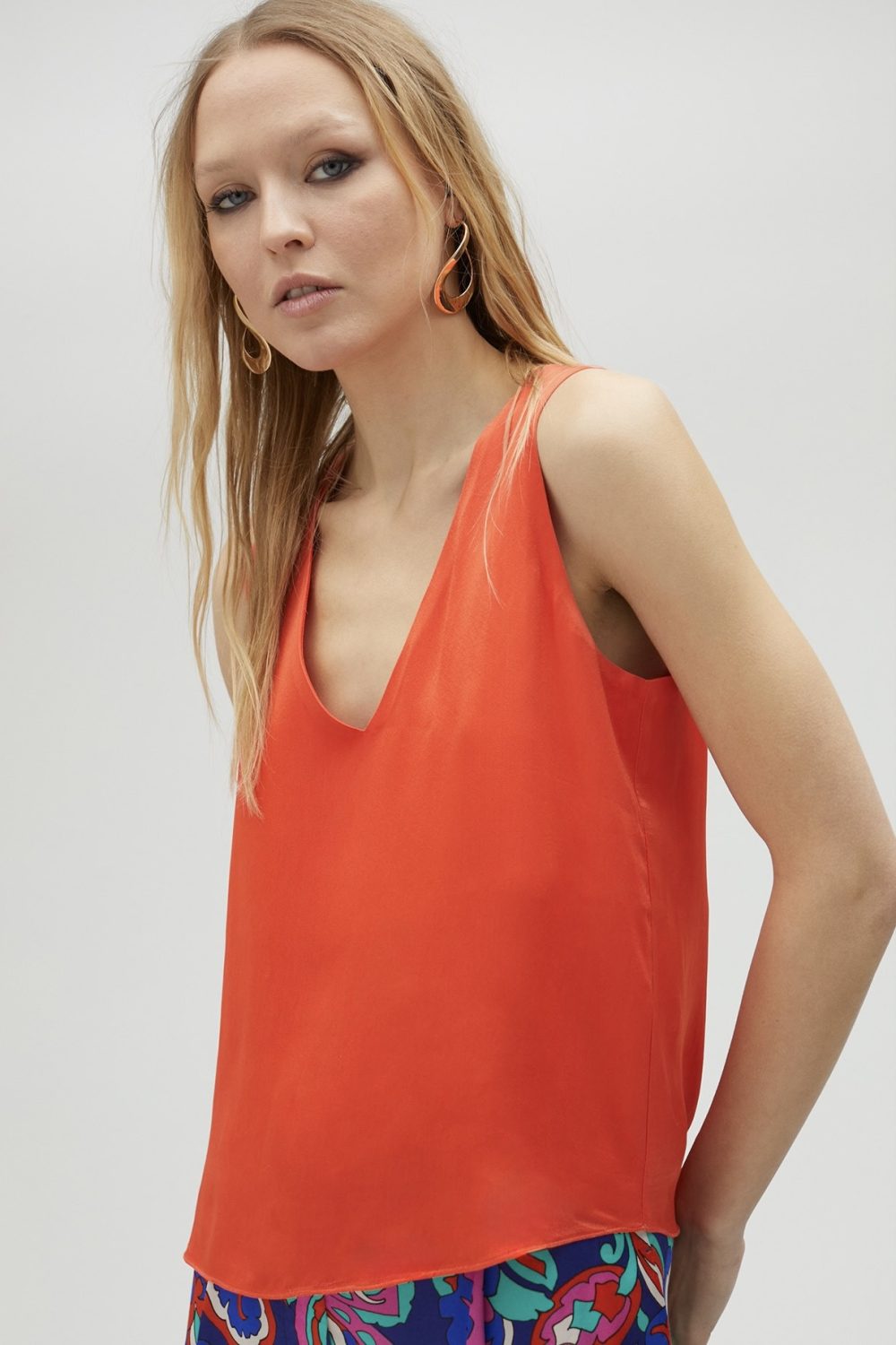 Basic Strappy Top Orange