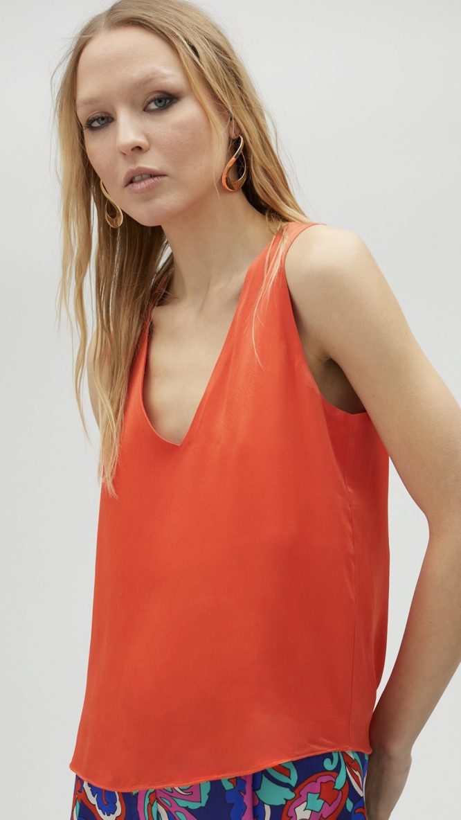 Basic Strappy Top Orange