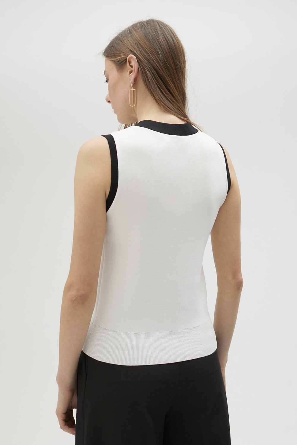 Black & White Knit Vest