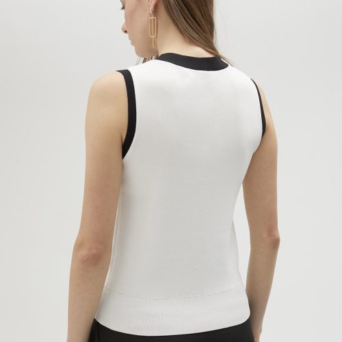 Black & White Knit Vest