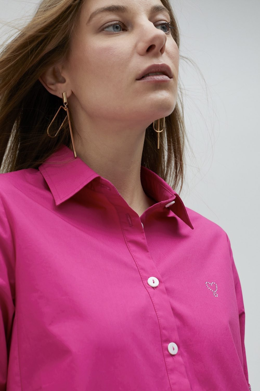 Poplin Dress With Rhinestone Details