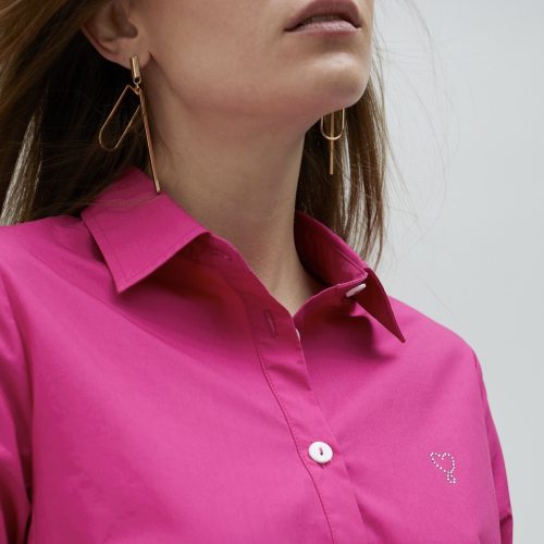 Poplin Dress With Rhinestone Details