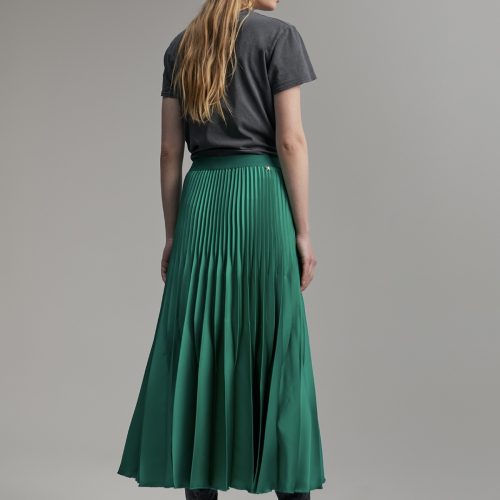 Pleated Green Skirt