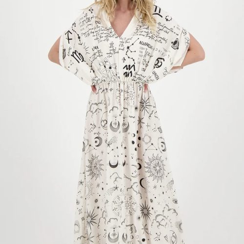Zodiac Rose Kaftan Dress