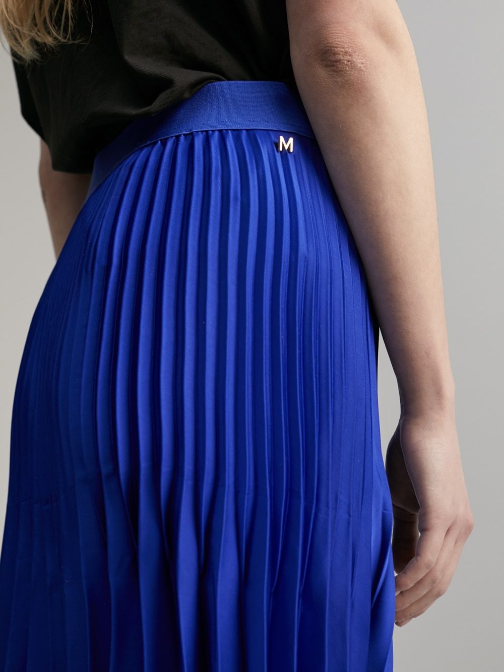 Blue Pleated Skirt