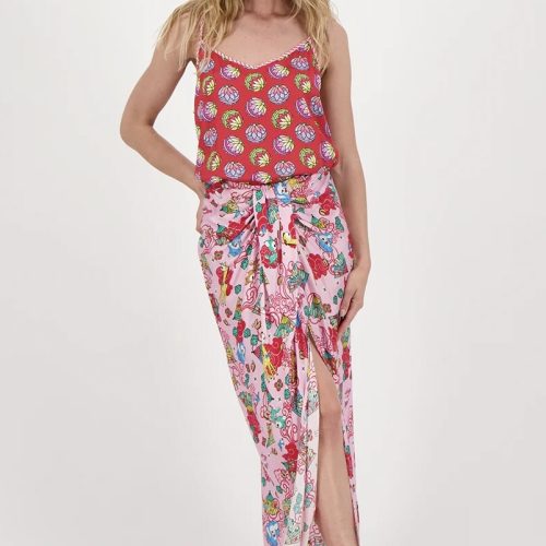 Lucky Me Luna Tie Front Skirt