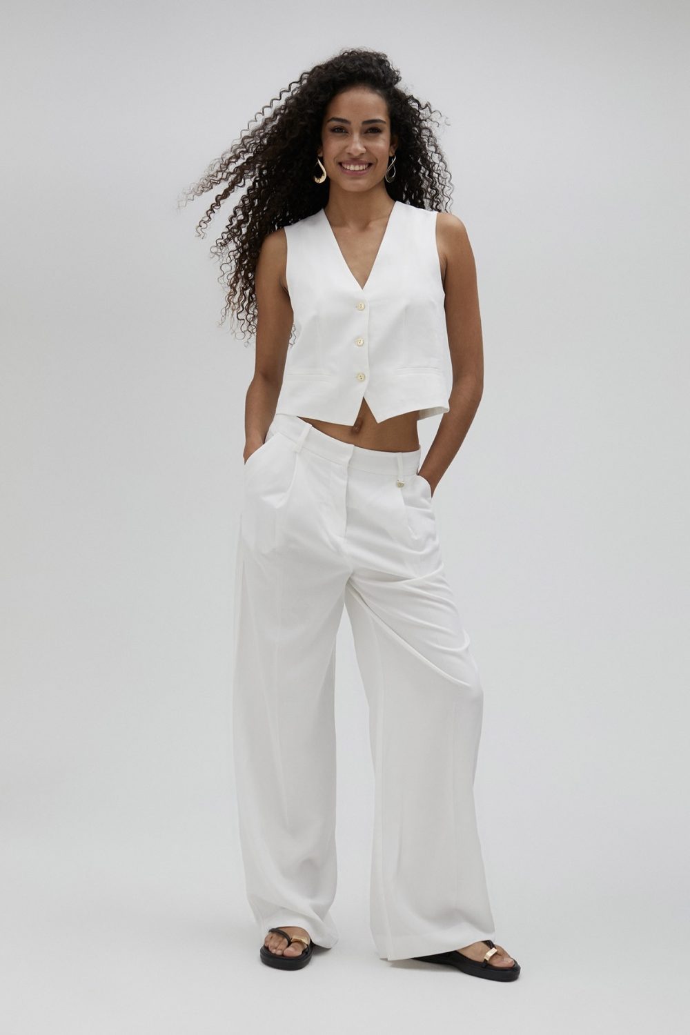 Palazzo White Trousers