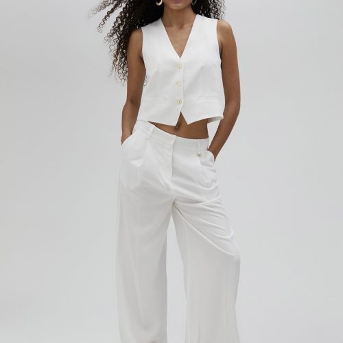 Palazzo White Trousers