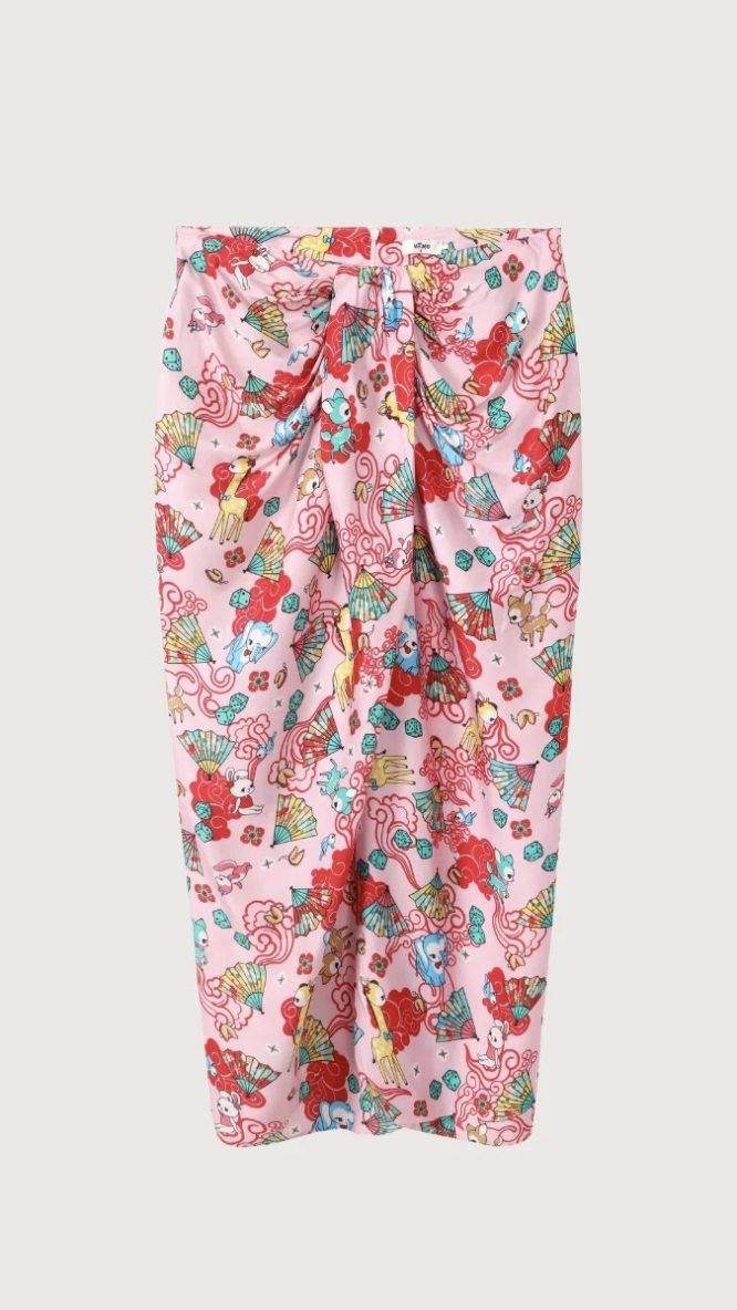 Lucky Me Luna Tie Front Skirt