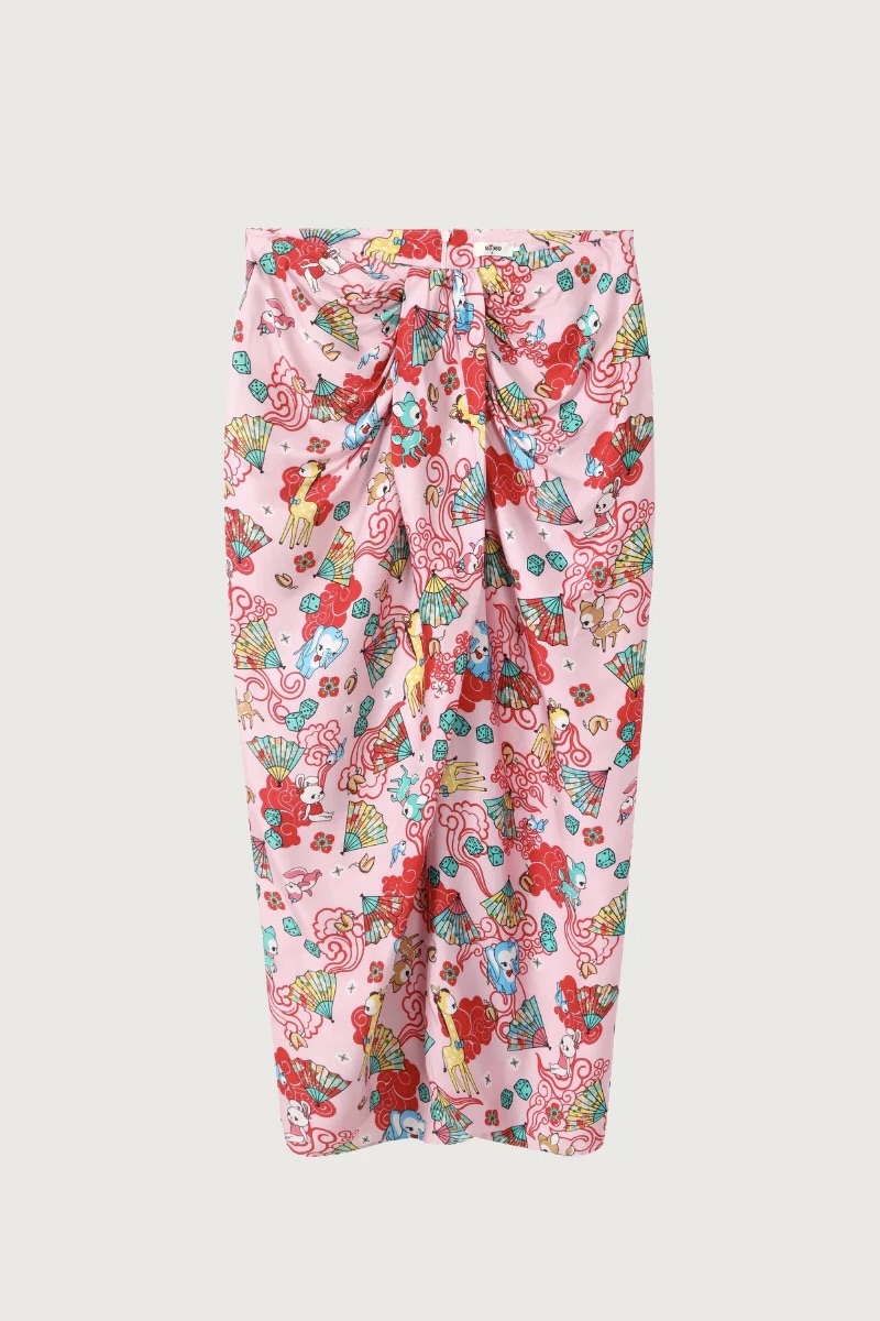 Lucky Me Luna Tie Front Skirt