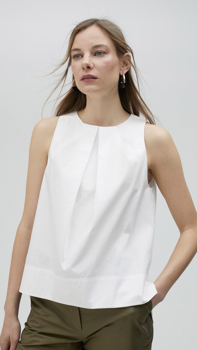 Poplin White Top