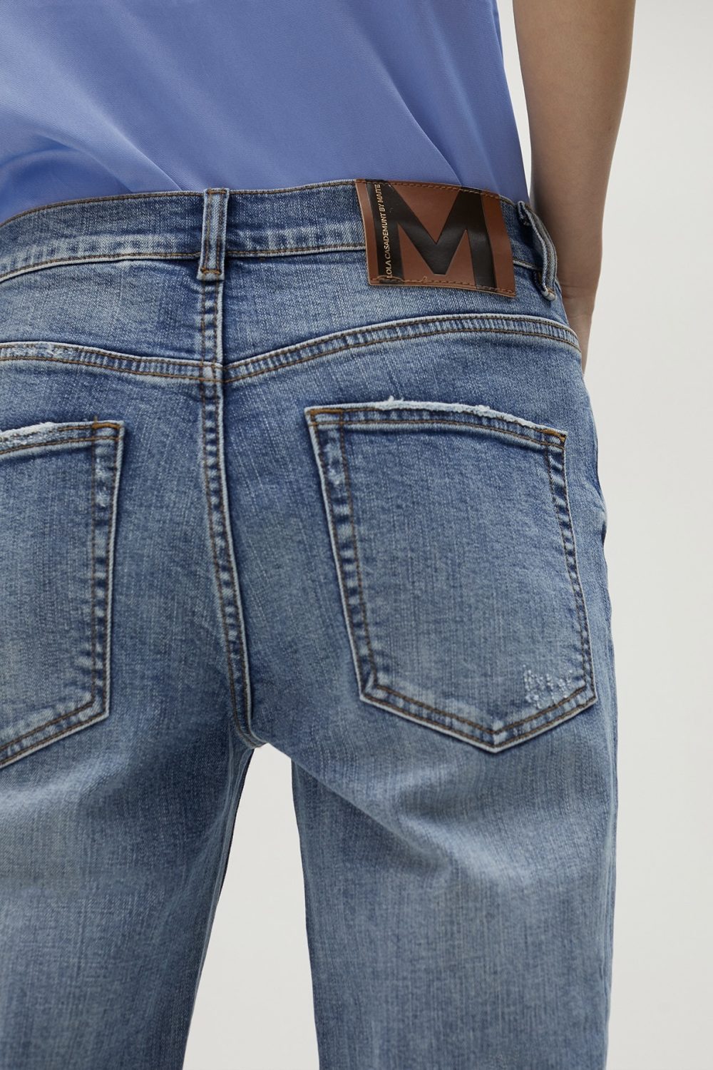 5-Pocket Blue Jeans