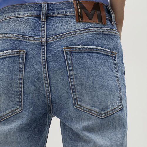 5-Pocket Blue Jeans