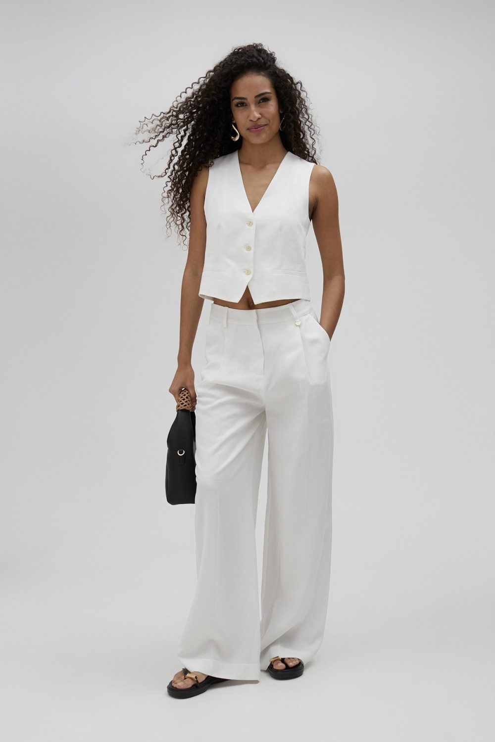 Palazzo White Trousers