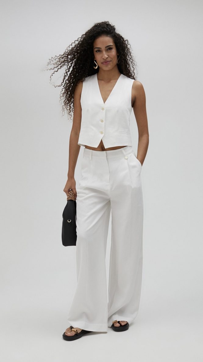 Palazzo White Trousers