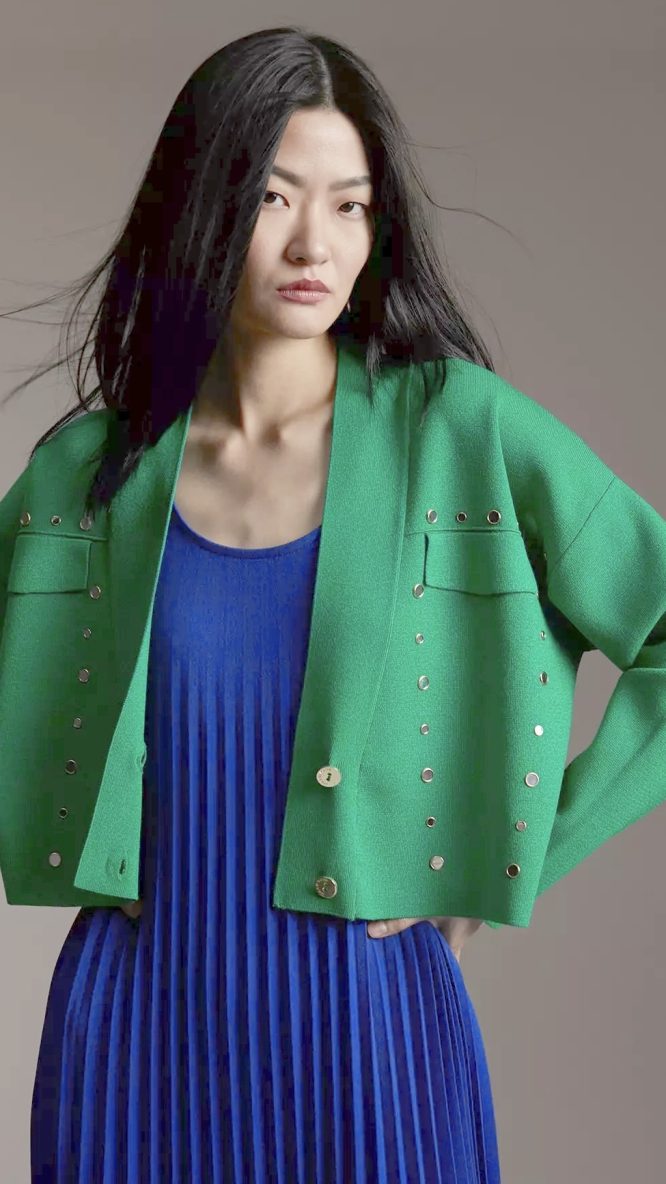 Cardigan With Golden Details