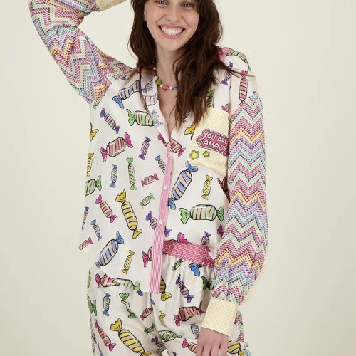 Isabel Printed Shirt-Candy
