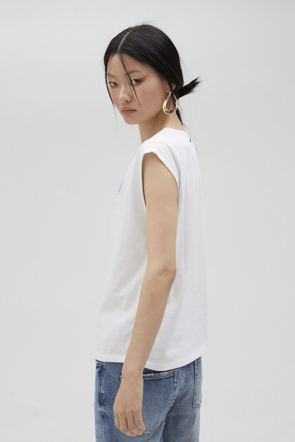 T-shirt with Rhinestone Bird