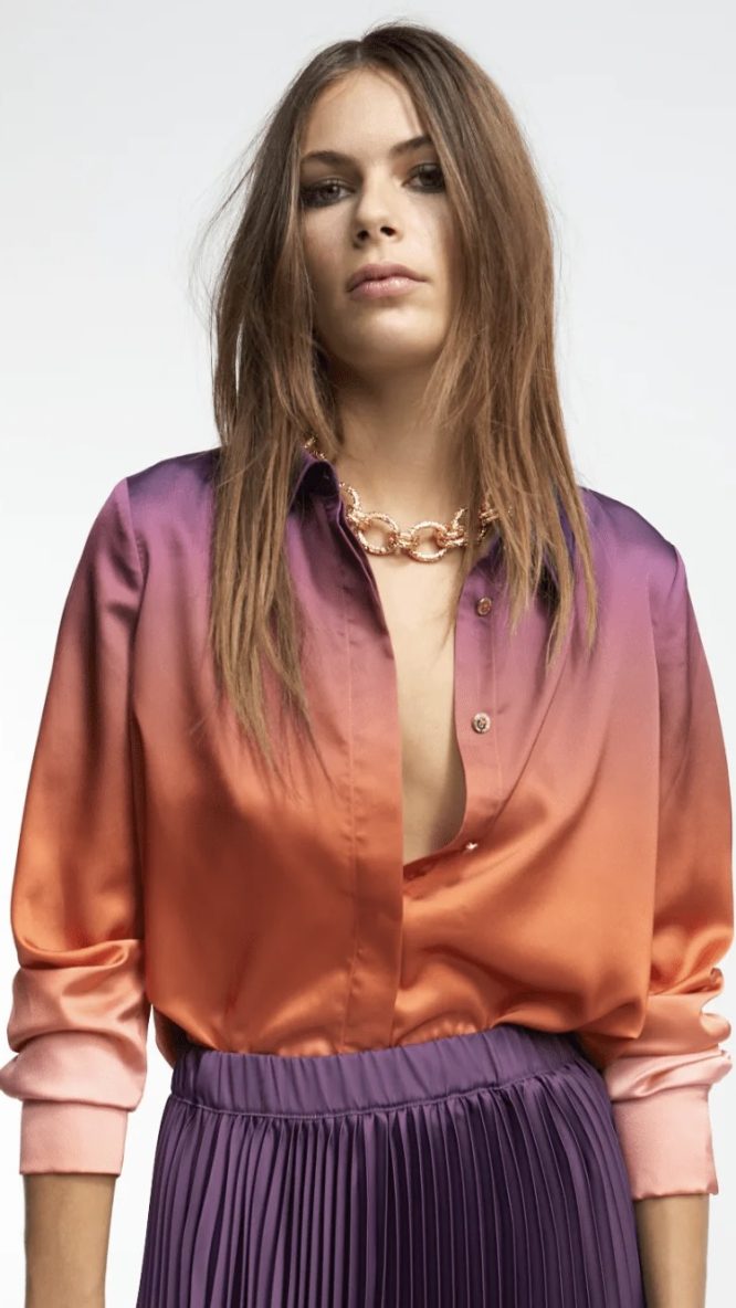 Ombre Satin Shirt
