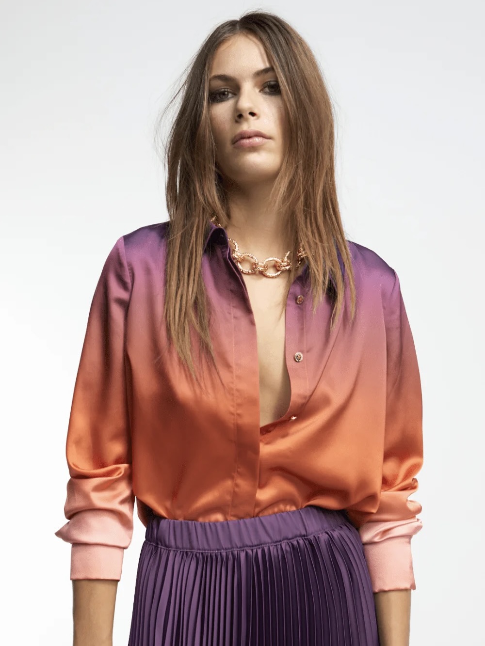 Ombre Satin Shirt