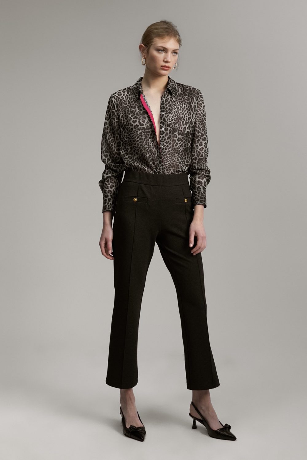 εικόνα-2-2 Deep Grey Trousers with Gold Button