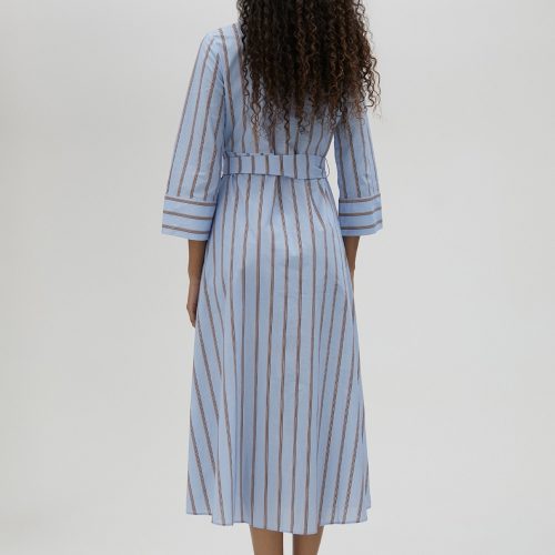 Poplin Long Striped Dress