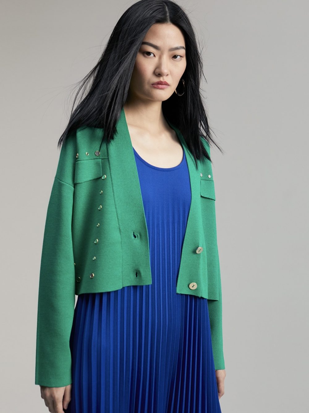 Cardigan With Golden Details