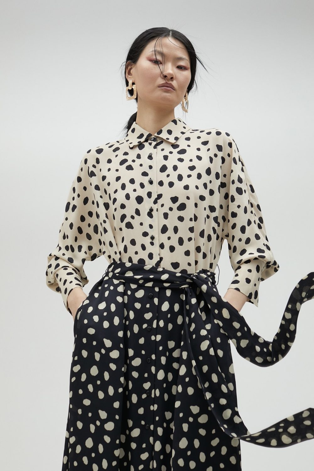 Polka Dot Shirt Dress