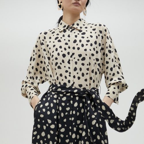 Polka Dot Shirt Dress