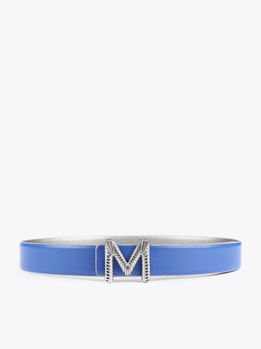 Blue And Silver Reversible Belt
