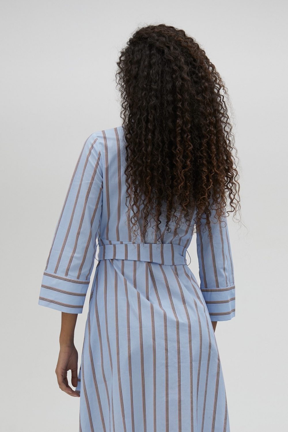 Poplin Long Striped Dress