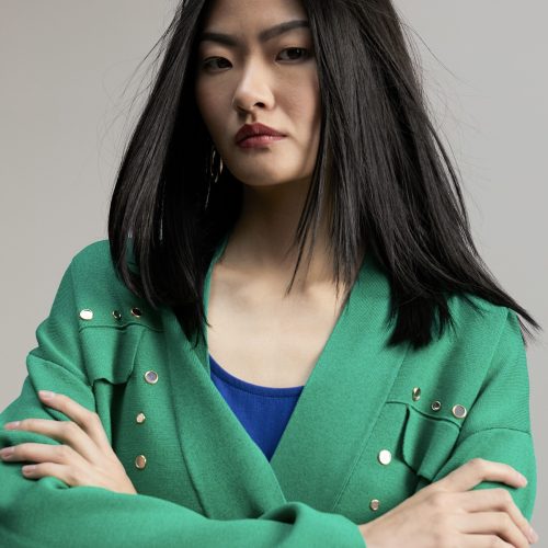 Cardigan With Golden Details