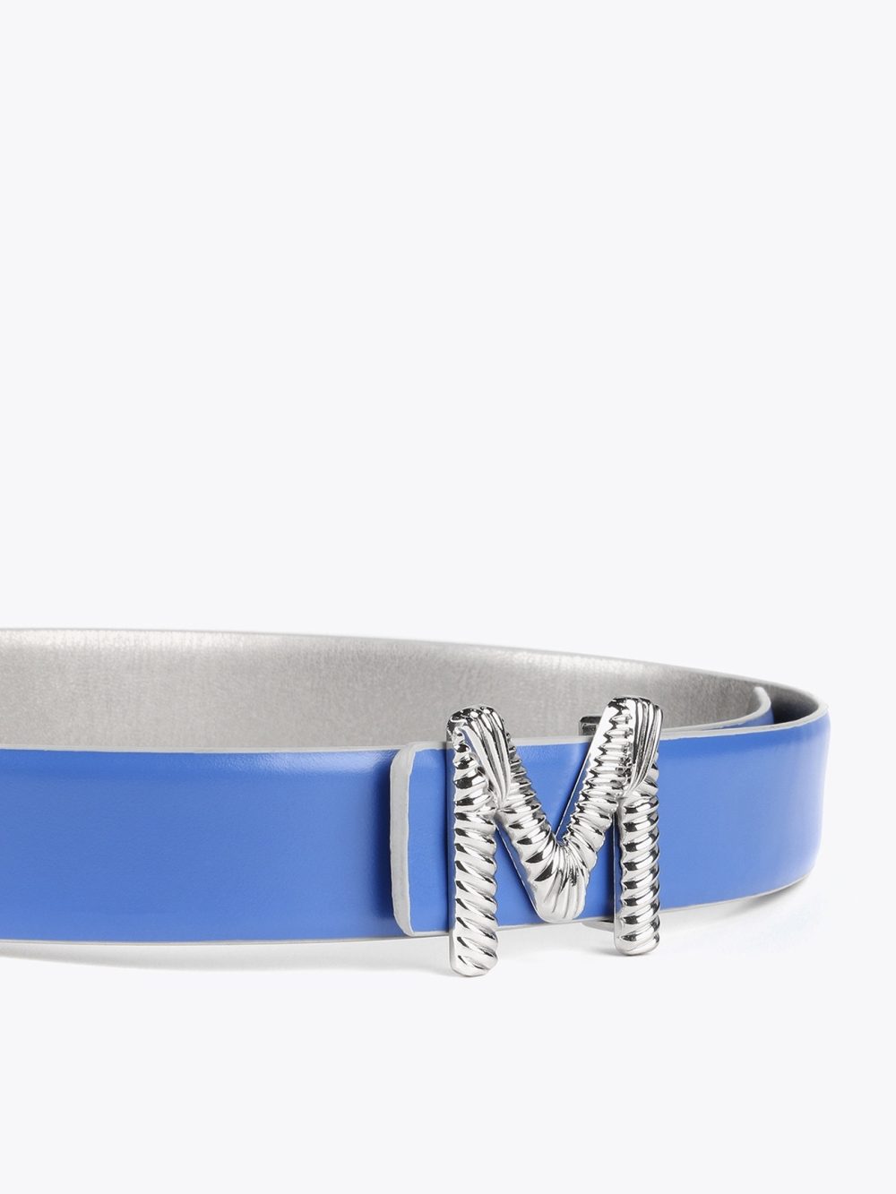 Blue And Silver Reversible Belt