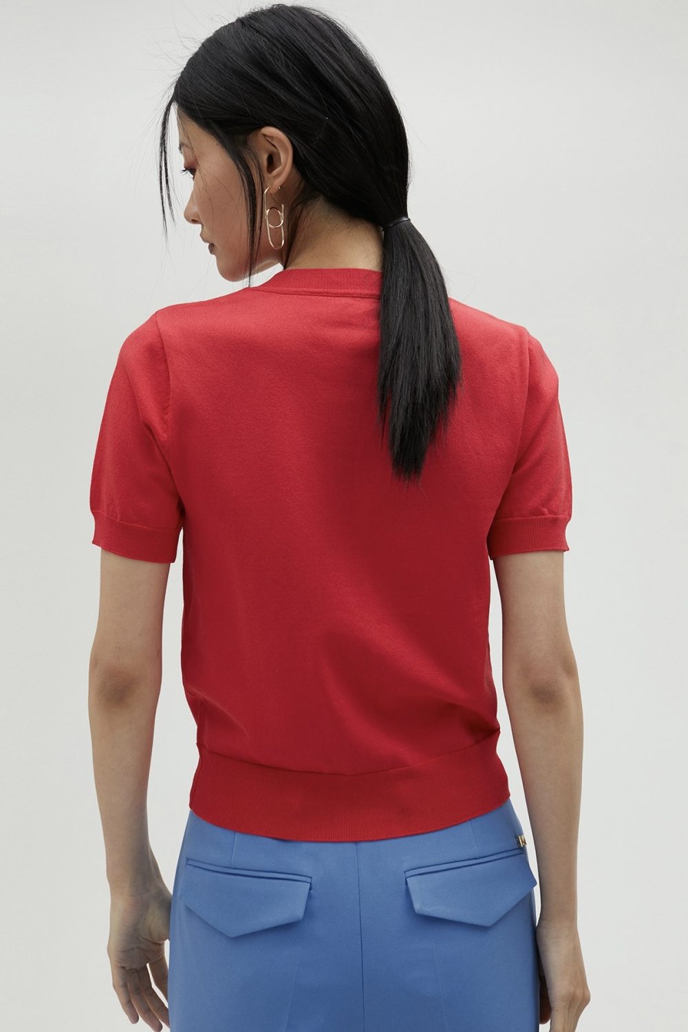 Striped Cardigan With Rhinestones