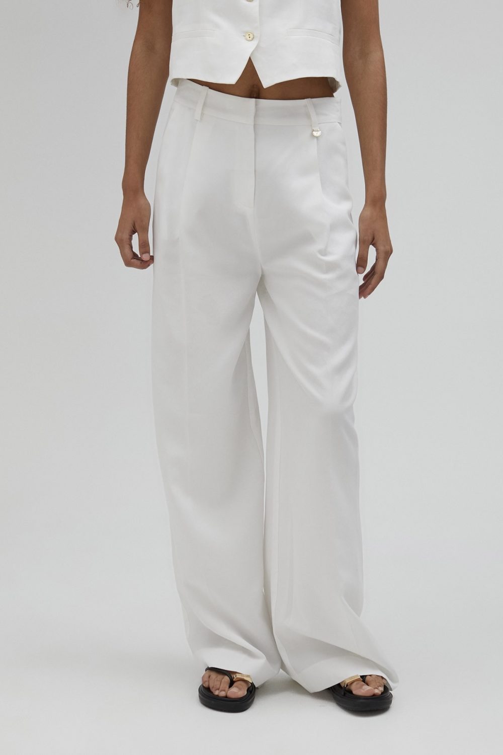 Palazzo White Trousers